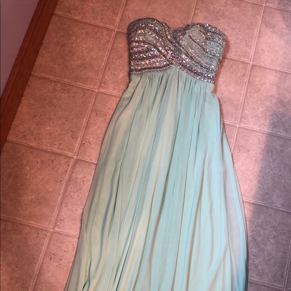 Long formal dress.